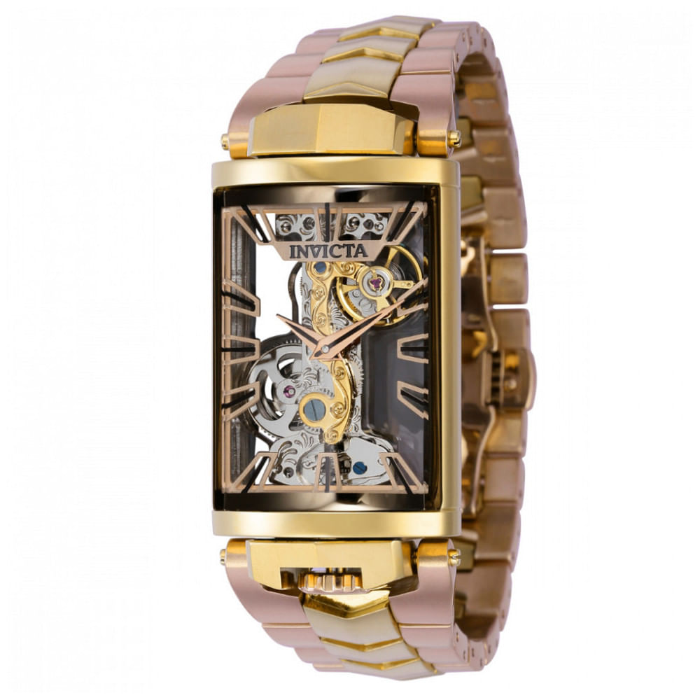 Relógio Masculino Mecânico Vintage, Invicta 43094, Ouro Rosa E Dourado