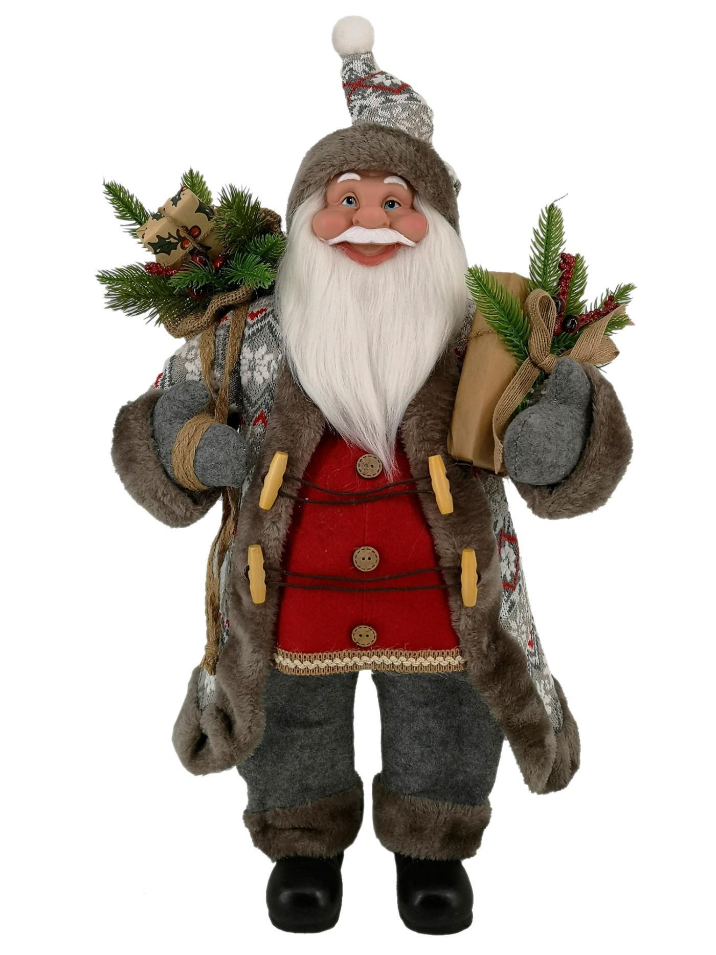 Papai Noel Grande Vermelho Country Decoração Natal 70cm