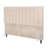 Cabeceira Estofada De Cama Casal Box 140 Cm Catarina Suede E Frame