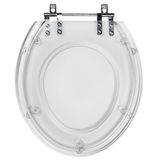 Assento Sanitario Poliester Ravena Cristal Para Vaso Deca