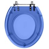 Assento Sanitario Poliester Flamingo Azul Translucido Para Vaso Incepa