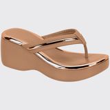 Chinelo Feminino Slide Plataforma Nuvem Beira Rio 8455.305.22926 Ouro Rosado - Nude/ouro Rosado - 38