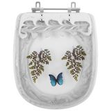 Assento Sanitario Poliester Decorado Borboleta Sabatini Para Vaso Icasa