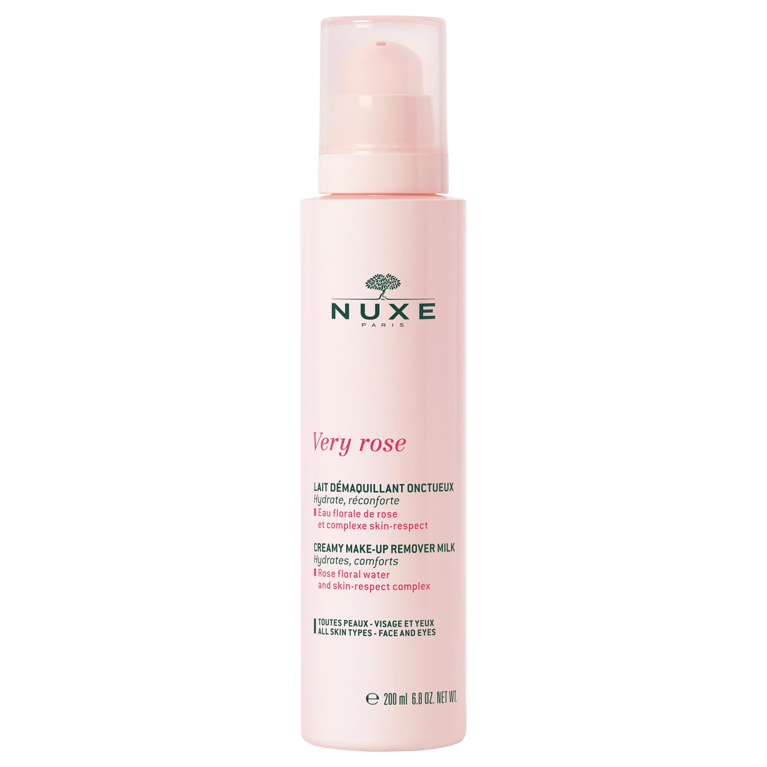 Limpador Nuxe Very Rose, Leite Desmaquilhante, 200 Ml, Vegano