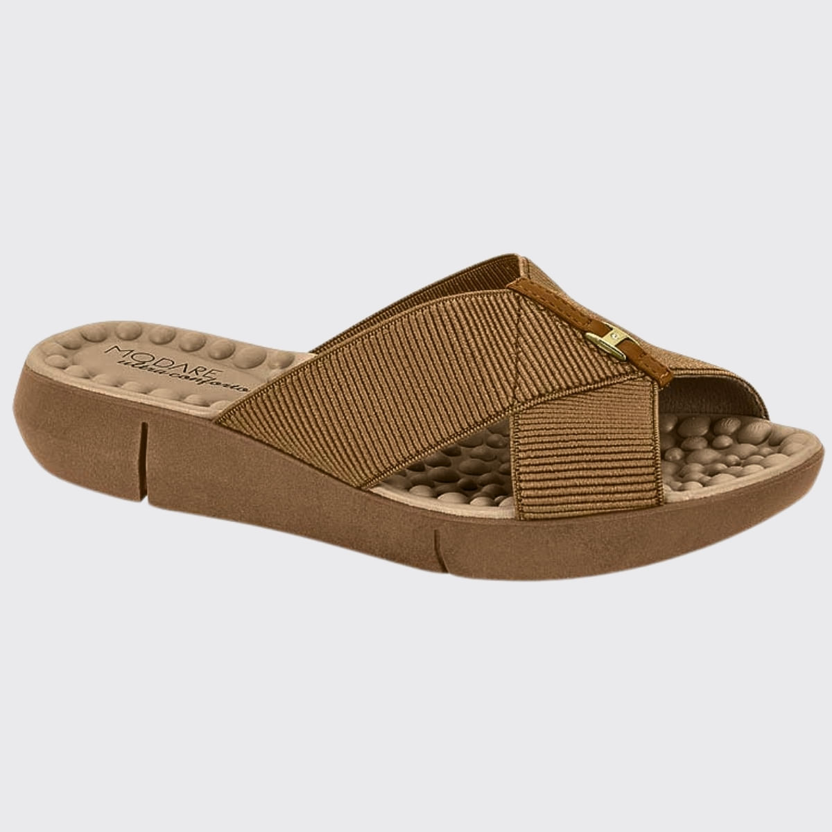 Tamanco Chinelo Feminino Slide Ultra Conforto Modare 7142.101.26405 - Tan/camel - 37