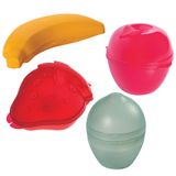 Kit Porta Frutas Banana, Maçã, Morango E Limão 4 Pçs Plasutil