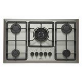 Cooktop a Gás Fischer 5 Bocas Tripla Chama Infinity com Trempe de Ferro Fundido, Mesa Inox, 23678-5412 Bivolt