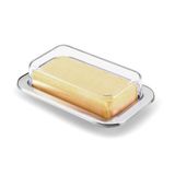 Manteigueira Pote Para Guardar Manteiga Geladeira Aço Inox Porta Condimento Margarina Casa Cozinha Alta Qualidade