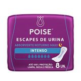 Absorvente Noturno Poise Escapes De Urina Intenso 8 Unidades