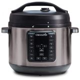 Panela De Pressão Elétrica 8l Em Aço Inoxidável Com Pressão Manual, 110v, Crock Pot, Preto E Prata