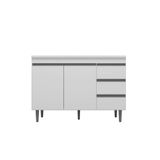 Balcão P/ Pia Gabinete Andréia 100cm 2 Portas 3 Gavetas