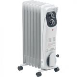 Aquecedor Eletrico A Oleo Com Termostato Ajustavel, Silencioso E 3 Niveis, 1500w, 110v, Comfort Zone Cz8008, Branco