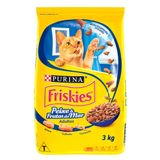 Ração Seca Nestlé Purina Friskies Peixe &amp; Frutos Do Mar Para Gatos Adultos - 3 Kg