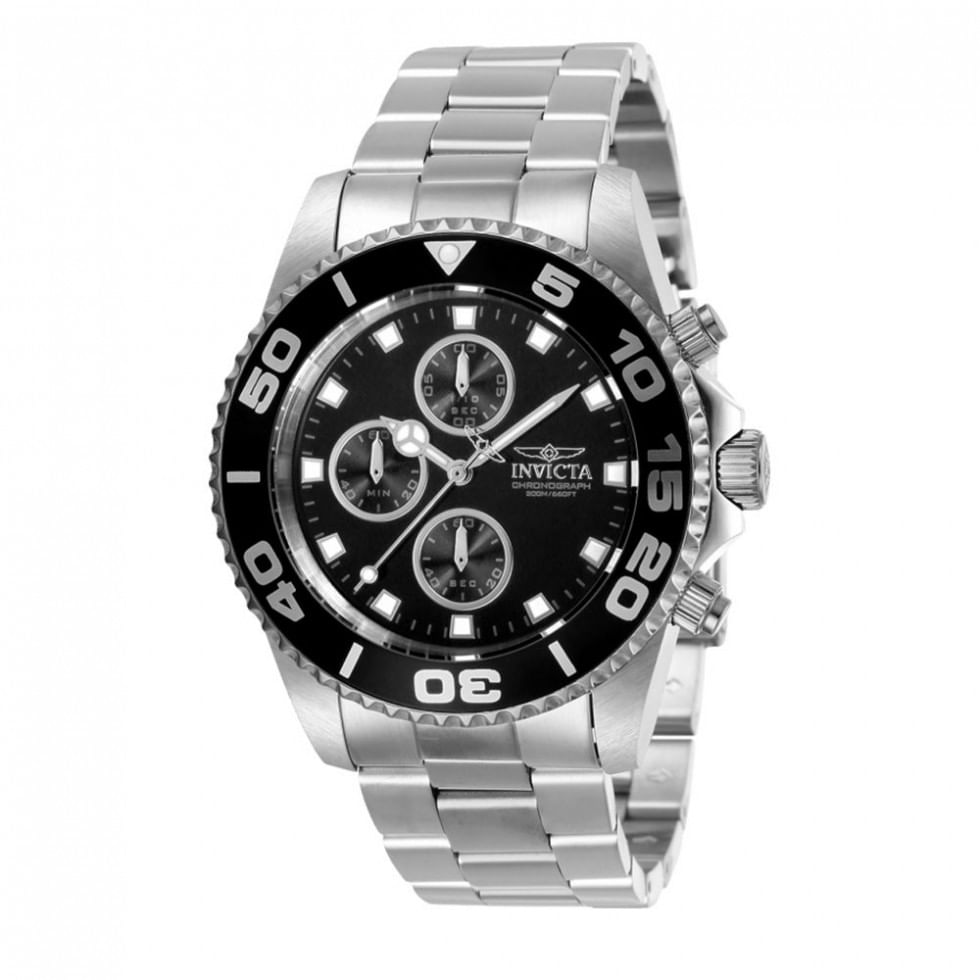 Relógio Masculino De Quartzo Connection, Invicta 28689, Prata E Preto