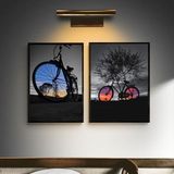 Kit 2 Quadros Decorativos Bike - Paisagens 45x34cm - Vidro