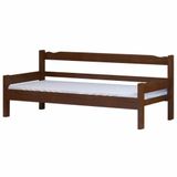 Sofá Cama Em Madeira Maciça Solteiro Castanho