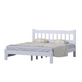 Cama King Size Madeira Maciça Branco Pérola Nemargi