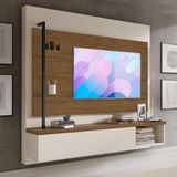 Painel De Tv 55 Polegadas Estilo Industrial Malbec Off White Galea Luapa