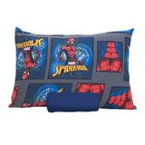 Jogo De Lençol 2 Peças Portallar Disney Marvel Spider Bloco-azul Profundo Solteiro