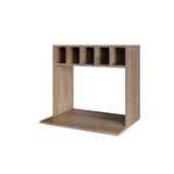 Suporte Para Microondas Com Nicho Adega Para Cozinha Emma 60cm M12 - D&#39;rossi Cor Freijó