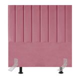 Cabeceira Estofada De Cama Casal Box 140 Cm Carolina Suede E Frame Cor:rosa