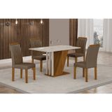 Conjunto Sala De Jantar Mesa Com 4 Cadeiras Miami Yescasa