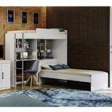 Beliche Solteiro Multifuncional Com Escrivaninha Office New Conect Branco