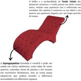 Recamier Maca Estofada Espreguiçadeira Para Sala E Cliníca Estética Veludo Talita Cor:vermelho