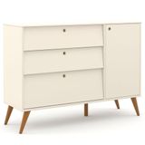 Cômoda Infantil Com Porta Retro Gold Off White Eco Wood - Matic