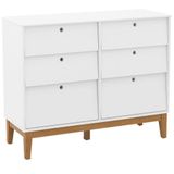 Cômoda 6 Gavetas Unique Branco Soft Eco Wood - Matic