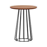 Mesa Lateral Raiada 45x56cm Preto-amêndoa