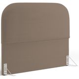 Cabeceira Cama Box Queen 160cm Orgânica Lanna W01 Bouclê Bege - Lyam Decor