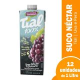 Suco Tial 100% Uva E Pera 1 Litro - Embalagem Com 12 Unidades