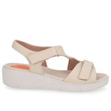 Sandalia Usaflex Couro Ref Al4303 Creme 034