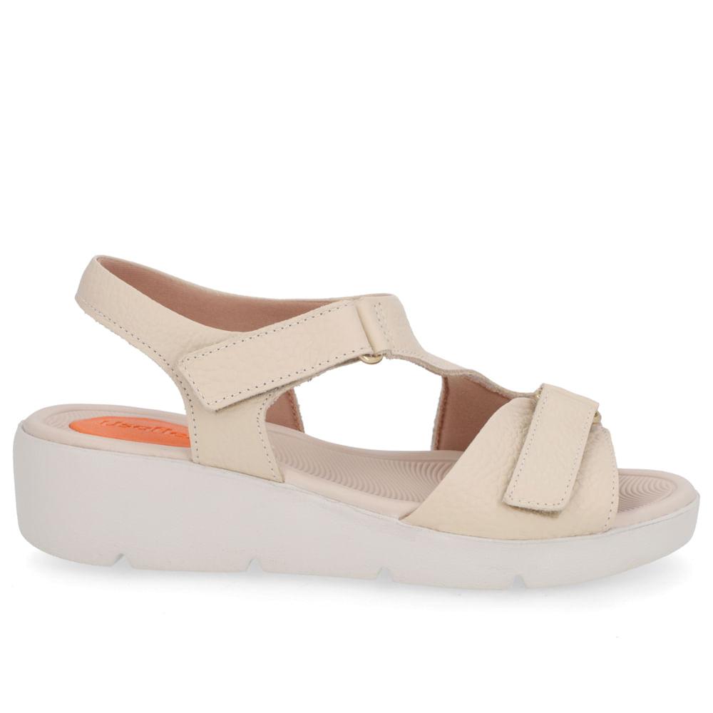 Sandalia Usaflex Couro Ref Al4303 Creme 038