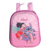 Lancheira Escolar Stitch Rosa 3857bx24 27x22 Cm - Maxtoy