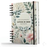 Caderno De Controle De Caixa Capa Dura Meu Lançamento Floral