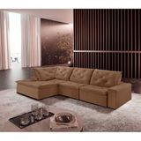 Sofá Hércules Veludo 2 Módulos 120cm Chaise Meu Sofá Online B016 Veludo Marrom