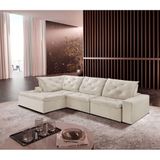Sofá Hércules Linho 2 Módulos 80cm Chaise Meu Sofá Online A302 Linho Branco