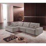 Sofá Hércules Veludo 2 Módulos 120cm Chaise Meu Sofá Online B026 Veludo Prata