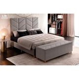 Cabeceira Berlim Casal Queen 156 Cm Suede Meu Sofá Online Cinza