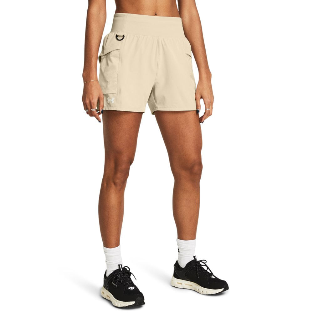 Shorts De Trilha Feminino Under Armour Lauch Gg Bege