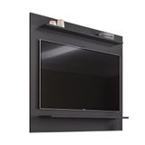 Painel Para Tv Suspenso 50 Pol 120cm 2 Prateleiras Mercy M12 Cor Preto