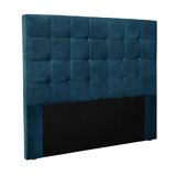 Cabeceira Cama Box King 195 Cm Verona Veludo S04 Cor Azul Marinho