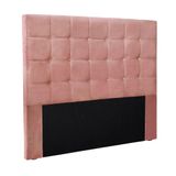 Cabeceira Cama Box King 195 Cm Verona Veludo S04 Cor Rosa