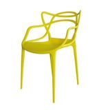 Cadeira Externa De Plástico Reciclável Decorativa Amsterdam Amarelo L15 - Gran Belo