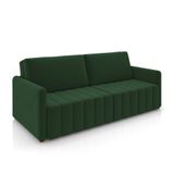 Sofá-cama Decorativo Retrátil Thanos 2 Lugares 192cm Veludo Verde G45 - Gran Belo