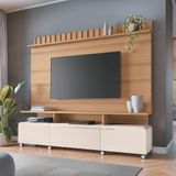 Home Painel Decorativo Alhambra Tv Até 70 Pol Mdp-mdf Pés Rodízio Freijó-off White G26 - Gran Belo