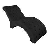 Recamier Divã Espreguiçadeira Sala Cliníca Rafaela Suede Cor:preto
