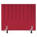 Cabeceira Estofada Cama Box King 195 Cm Catarina Suede E Frame Cor:vermelho